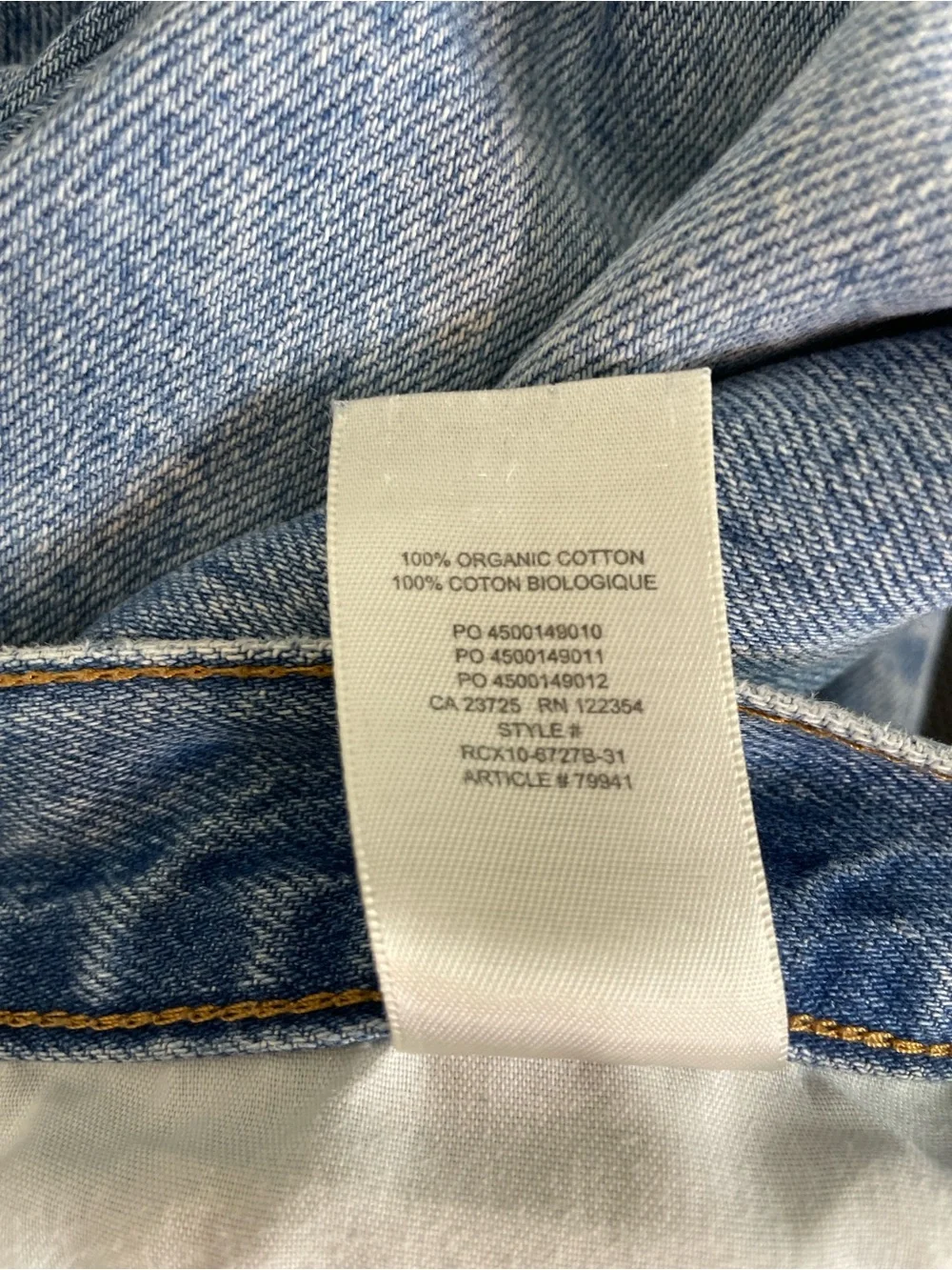 Denim Forum Aritzia The Joni High Rise Loose Jeans Organic Cotton Sz 29